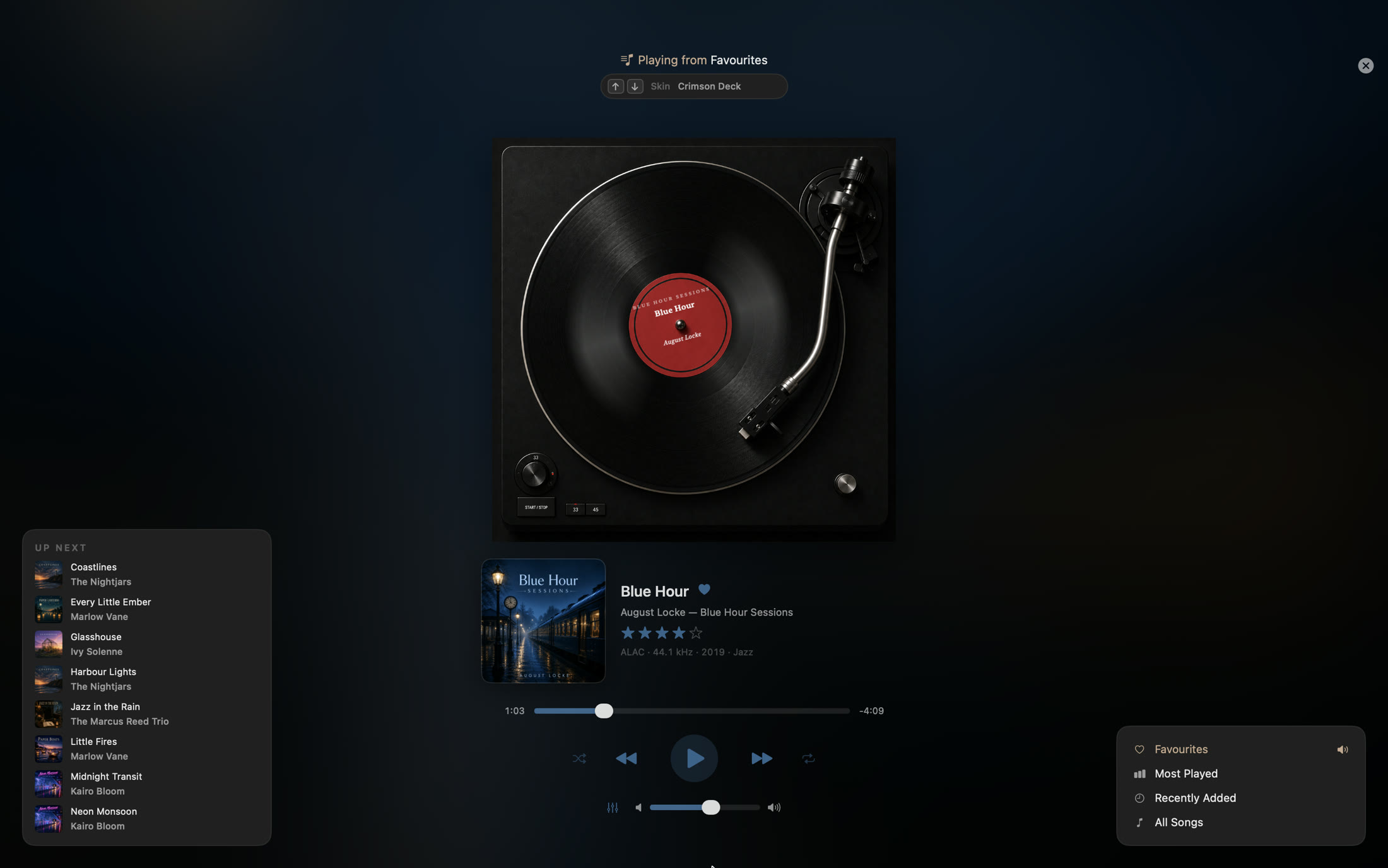 Center Stage — a full-screen turntable